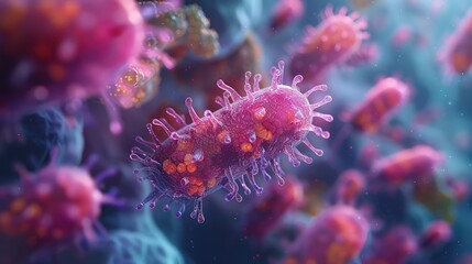 Fototapeta na wymiar Visualizing Gut Microbiota: Immunity and Chronic Diseases