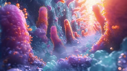 Obraz na płótnie Canvas Unveiling Gut Bacteria: Molecular Insights into Immunity and Chronic Diseases