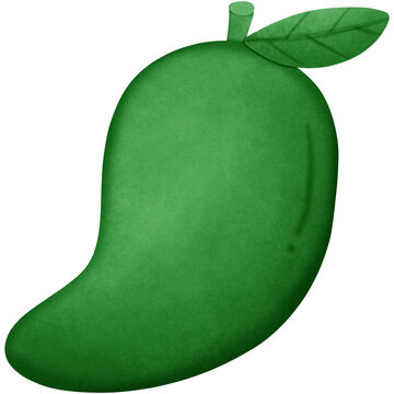 recommend clip art: Green Mango fruit isolated on transparent background 