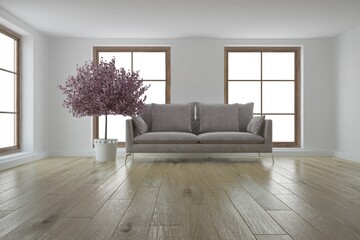 Modern interior design. 3D illustration