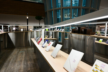 Taoyuan City, Taiwan- AUG 24, 2023: Interior of Taoyuan Public Library.