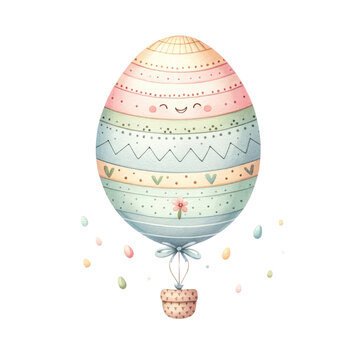 cute  easter egg balloon, balloon easter egg, cute bunny, cute easter, easter clipart