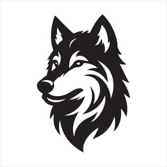 wolf head vector