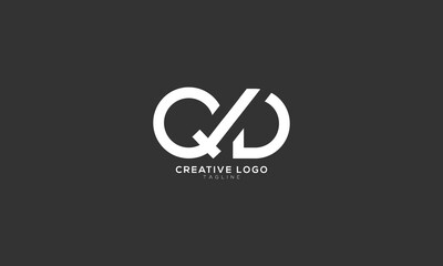 QD Abstract initial monogram letter alphabet logo design