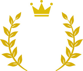 Laurel wreath and crown icon,
월계관과 왕관 아이콘