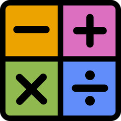 Obraz premium Small electronic calculator icon, 소형 전자계산기 아이콘