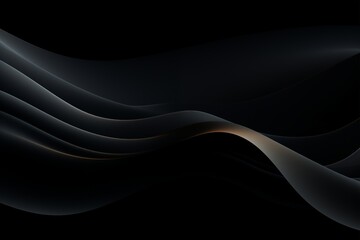 Obraz premium Black wave gradient color background. Black curve banner design. 
