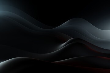 Black wave gradient color background. Black curve banner design. 