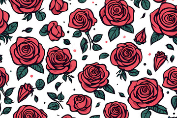 rose sticker pattern