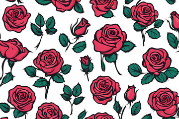 rose sticker pattern
