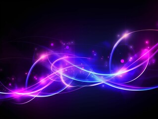 Glowing Power Neon Waves Background. Generative AI