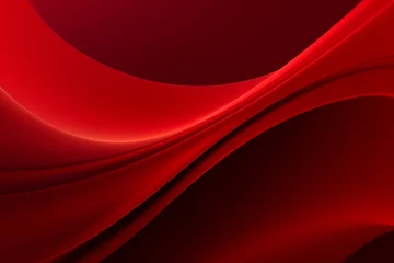 Foto op Aluminium Red wave gradient color background. Red curve banner design.  © DYNECREATIVE