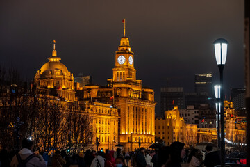 Night view of shanghai the bund