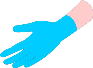 Glove rubber blue color PNG 05