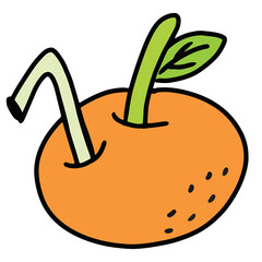 Hand drawn orange juice for summer elements, picnic, drink menu, cafe, restaurant, social media post, print, decoration, logo, sticker, print, toy, breakfast, lunch, kid snack, grocery shopping, fruit