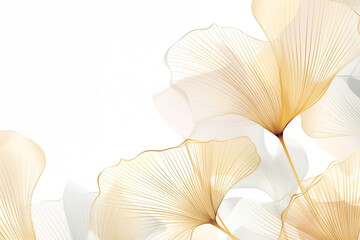 Luxury Golden Ginkgo leaves background