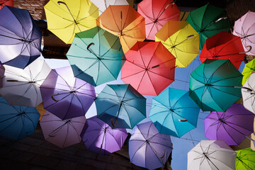 colorful umbrellas of the sky