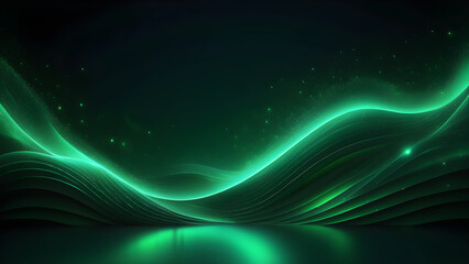 Naklejka premium Particle Wave Background Abstract Banner