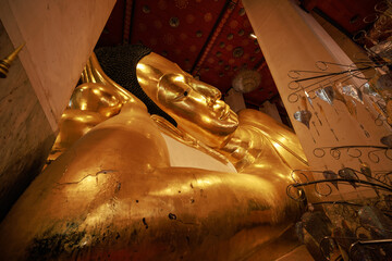 golden buddha statue at temple