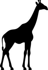 giraffe monochrome pictogram 