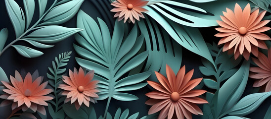 Simple 3D Botanical Background