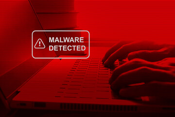 malware detected warning , cyber crime detection , threats protection 