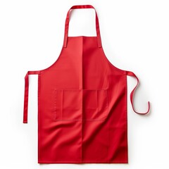 red apron isolated on white