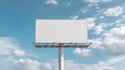 Spacious blank white billboard or poster offers a versatile canvas for various promotions, Ai Generated.