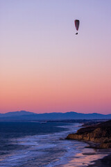 The sunset at the black beach in San Diego California 