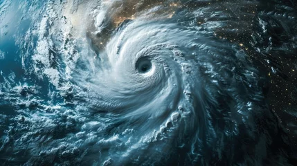 Foto op Canvas Hurricane Florence intensifies over the Atlantic, a formidable force in nature's theater, Ai Generated. © Crazy Juke