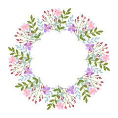 Sprinter Vintage Floral Greeting Card with Blooming Hydrangea and garden flowers, Thank you botanical natural hydrangea Illustration