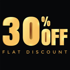 Creative Modern looking glowing 3D percentage Banner Design and Illustration