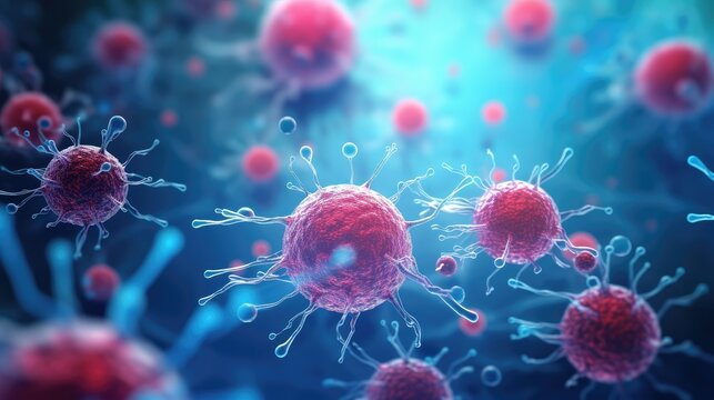 Nanosensors for disease detection, solid color background