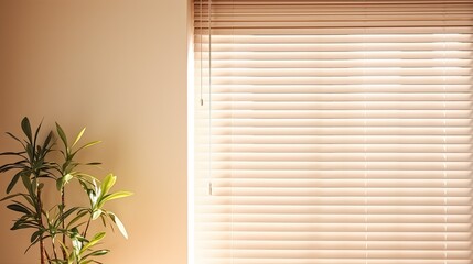 Remote controlled motorized blinds with sunlight tracking, solid color background