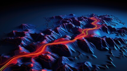 Fototapeta premium Adaptive eco routing navigation systems, solid color background