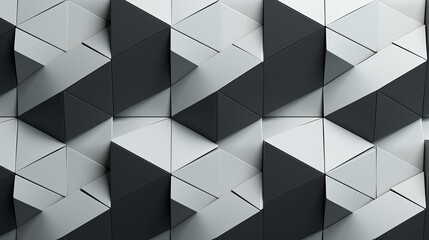 Close up of 3D geometric tile pattern