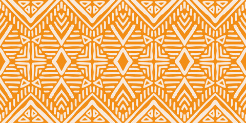 Hand drawn Batik pattern seamless. Geometric chevron abstract illustration, wallpaper. Tribal ethnic vector texture. Aztec style. Folk embroidery. Indian, Scandinavian, African rug, tile.