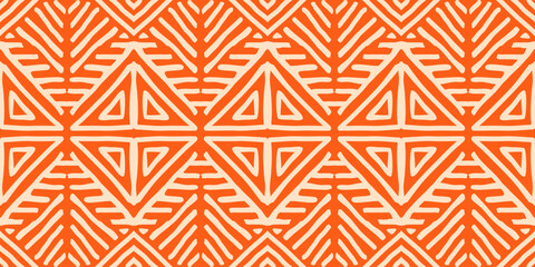Hand drawn Batik pattern seamless. Geometric chevron abstract illustration, wallpaper. Tribal ethnic vector texture. Aztec style. Folk embroidery. Indian, Scandinavian, African rug, tile.