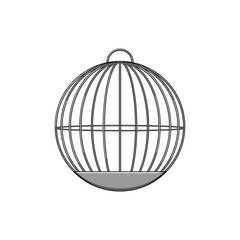 drawing bird cage cartoon vector illustration