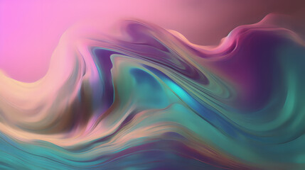 Obraz premium Digital color liquid gold foil gradient minimalist holographic horizontal poster background