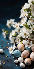 Elegant Decoration with Eggs and Flowers