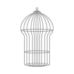 hope bird cage cartoon vector illustration