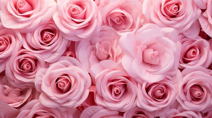 Pink Roses backdrop for wedding party and Valentine's day. Colorful flowers background and texture.
