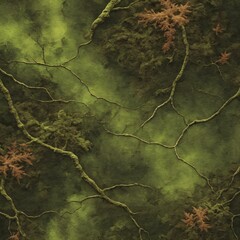Verdant Otherworld: Mossy Marble Forest Floor (Square)