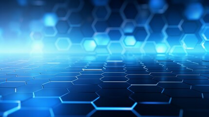 Obraz premium Abstract blue technology hexagonal background
