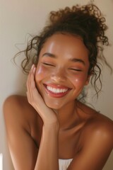portrait of a smiling happy woman