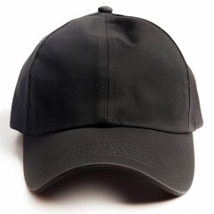 black cap mockup isolated on white