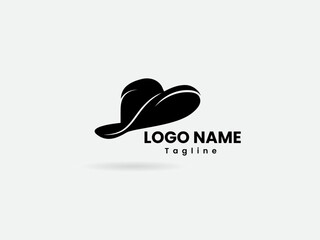 Cowboy hat logo design. Gentleman hat vector art. Business. Creative hat logo design. Finance. Western hat. Gentleman logo. Black.