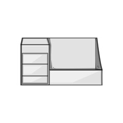 table desk organizer cartoon vector illustration