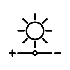 Obraz premium Contrast icon, brightness icon. adjust contrast icon color editable